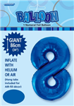 Balloon Foil 34 Royal Blue 8 Uninflated