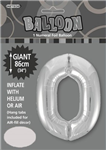 Balloon Foil 34 Silver 0 Uninflated