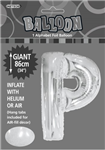 Balloon Foil 34 Silver P Uninflated 