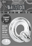 Balloon Foil 34 Silver Q Uninflated 