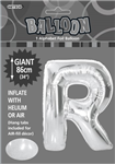 Balloon Foil 34 Silver R Uninflated 