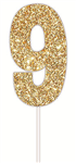 Cake Topper 9 Gold