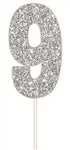 Cake Topper 9 Silver