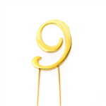 Cake Topper 9 Gold