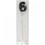 Candle 6 Long Pick Black Glitter