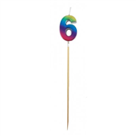 Candle 6 Long Pick Rainbow