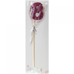 Candle 8 Long Pick Pink Glitter