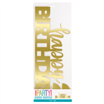 Gold Happy Bday Acrylic Sign 