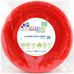 RED ROUND DINNER PLATE 25PK ALP