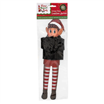 XMAS NAUGHTY ELF FAUX BLK LEATHER JACKET 62431