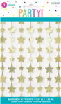 Xmas Foil Gold Star Backdrop 